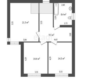 Дом 121м², 2-этажный, участок 1 сот.  