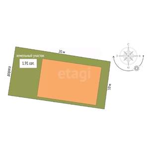 Дом 82м², 1-этажный, участок 2 сот.  