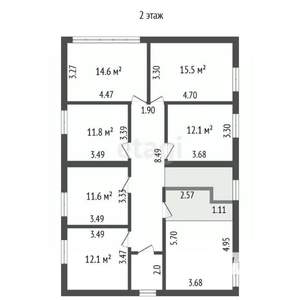 Дом 254м², 2-этажный, участок 5 сот.  