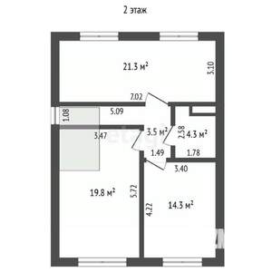 Дом 122м², 2-этажный, участок 2 сот.  