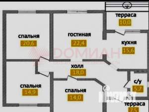 Дом 120м², 1-этажный, участок 5 сот.  