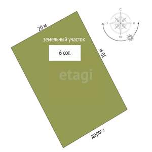 Дача 123м², 1-этажный, участок 6 сот.  