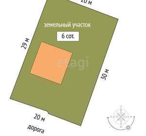 Дом 121м², 1-этажный, участок 6 сот.  