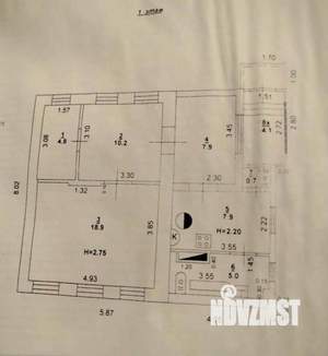 Дом 75м&sup2;, 1-этажный, участок 3 сот.  