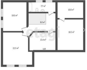 Дом 216м², 2-этажный, участок 6 сот.  