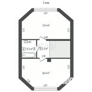 Таунхаус 115м², 3-этажный, участок 2 сот.  