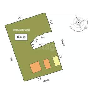 Дом 133м&sup2;, 2-этажный, участок 1 сот.  