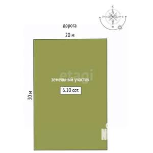 Дом 25м², 1-этажный, участок 6 сот.  