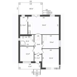 Дом 135м&sup2;, 1-этажный, участок 5 сот.  