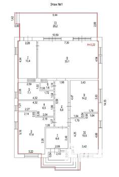 Дом 160м², 1-этажный, участок 6 сот.  