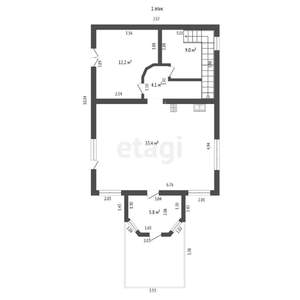 Дом 190м², 2-этажный, участок 3 сот.  