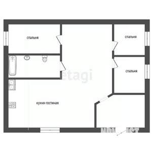 Дом 84м&sup2;, 1-этажный, участок 3 сот.  