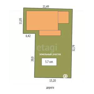 Дом 560м², 3-этажный, участок 6 сот.  