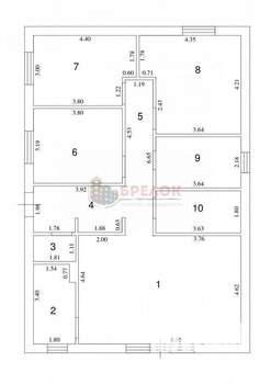 Дом 116м², 1-этажный, участок 4 сот.  