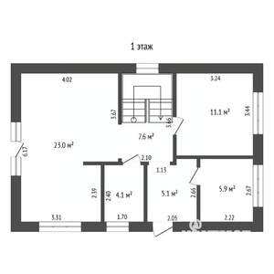 Дом 115м², 2-этажный, участок 4 сот.  