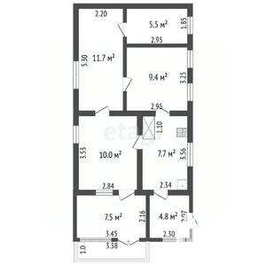 Дом 60м&sup2;, 1-этажный, участок 5 сот.  