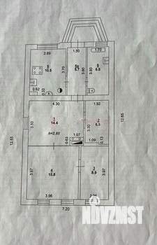Дом 64м², 1-этажный, участок 2 сот.  