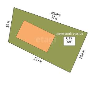 Дом 104м&sup2;, 1-этажный, участок 5 сот.  