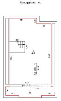 Дом 130м&sup2;, 2-этажный, участок 3 сот.  