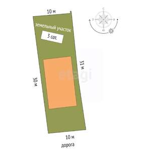 Дом 101м&sup2;, 1-этажный, участок 3 сот.  