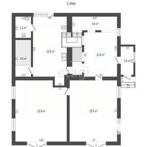 Дом 398м², 4-этажный, участок 5 сот.  