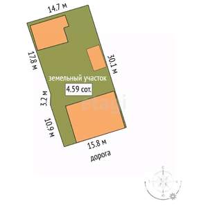 Дом 156м&sup2;, 2-этажный, участок 5 сот.  