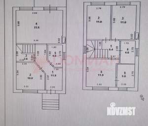 Дом 110м², 2-этажный, участок 4 сот.  