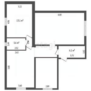 Дом 93м², 1-этажный, участок 4 сот.  