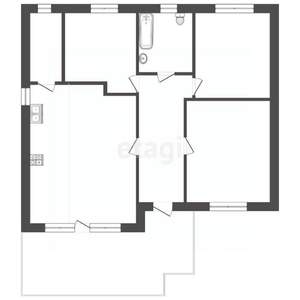 Дом 142м&sup2;, 1-этажный, участок 6 сот.  