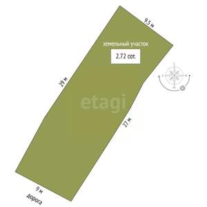 Дом 46м², 1-этажный, участок 3 сот.  