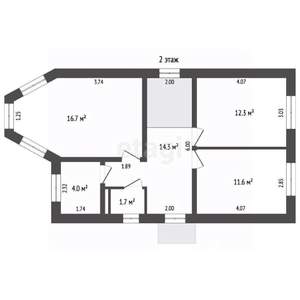 Дом 140м&sup2;, 2-этажный, участок 3 сот.  