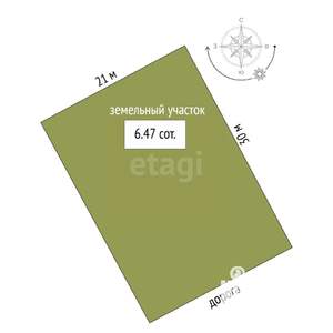 Дом 190м&sup2;, 1-этажный, участок 6 сот.  