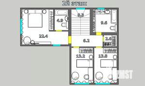 Дом 170м², 2-этажный, участок 4 сот.  