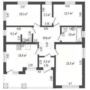 Дом 116м², 1-этажный, участок 6 сот.  