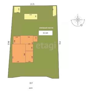 Дом 151м², 3-этажный, участок 6 сот.  