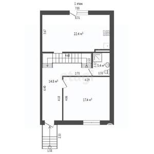 Дом 115м², 2-этажный, участок 2 сот.  