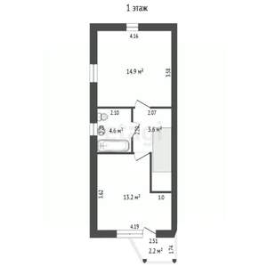 Дом 78м&sup2;, 2-этажный, участок 2 сот.  