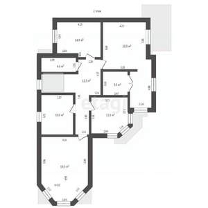 Дом 264м², 2-этажный, участок 3 сот.  