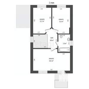 Дом 140м&sup2;, 2-этажный, участок 3 сот.  