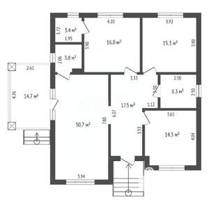 Дом 127м², 1-этажный, участок 5 сот.  