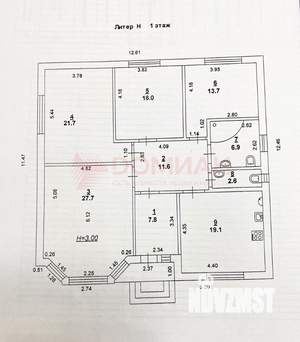 Дом 165м&sup2;, 1-этажный, участок 3 сот.  