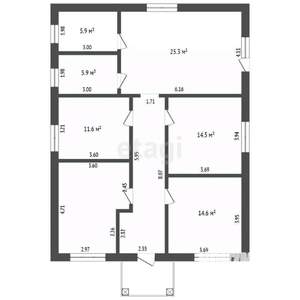 Дом 115м&sup2;, 1-этажный, участок 7 сот.  