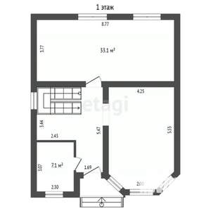 Дом 190м², 2-этажный, участок 5 сот.  