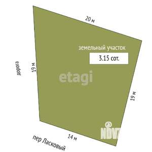 Дом 123м², 2-этажный, участок 3 сот.  