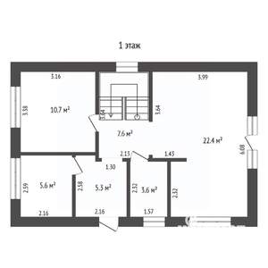 Дом 112м&sup2;, 2-этажный, участок 4 сот.  