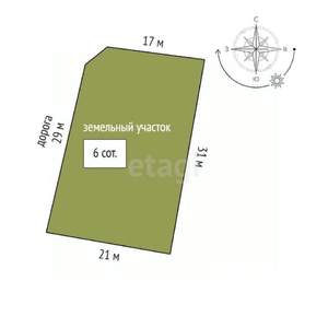Дом 185м², 2-этажный, участок 6 сот.  