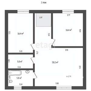 Дом 163м², 2-этажный, участок 6 сот.  