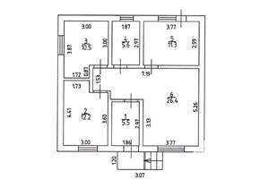 Дом 72м², 1-этажный, участок 4 сот.  