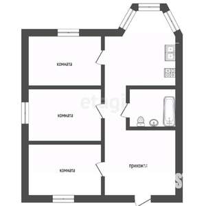 Дом 75м&sup2;, 1-этажный, участок 2 сот.  