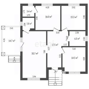 Дом 127м&sup2;, 1-этажный, участок 6 сот.  